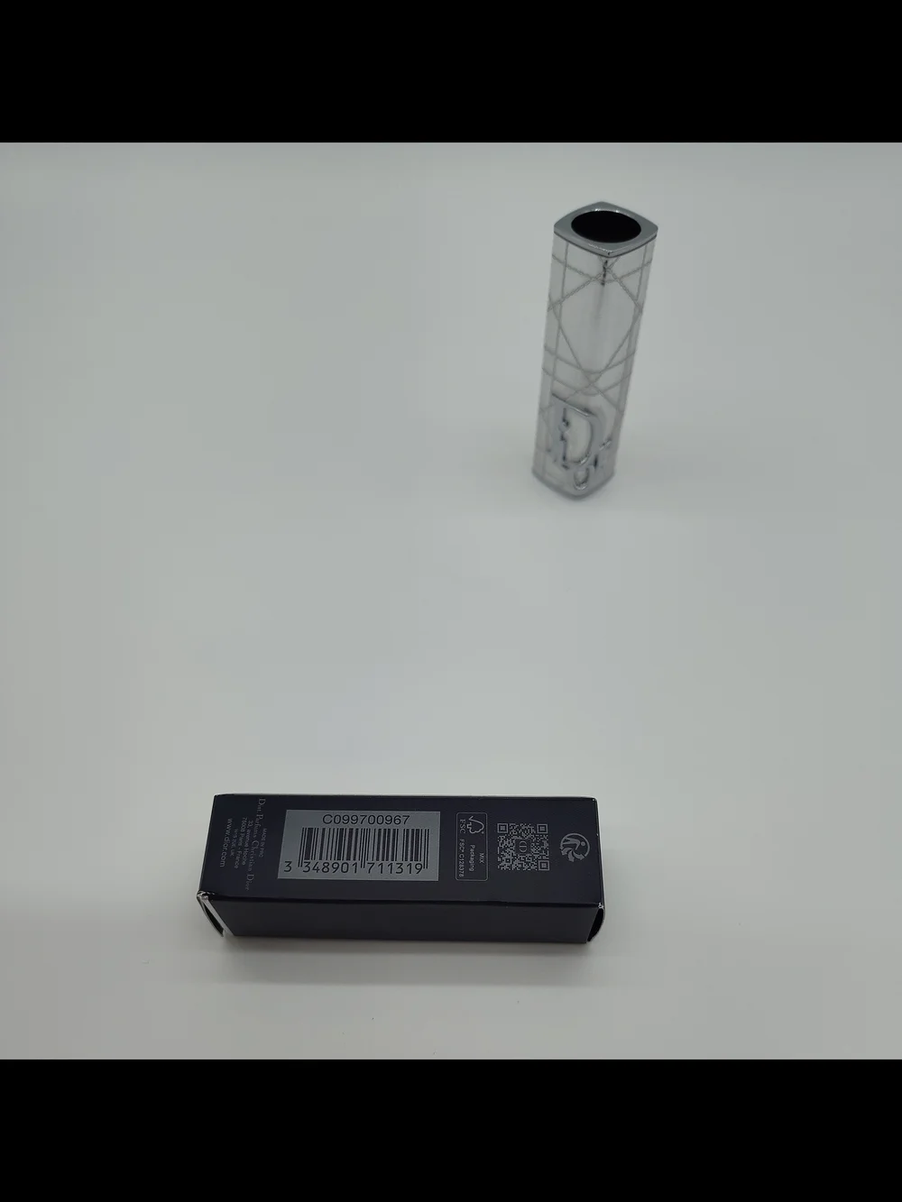 DIOR Addict Silver Cannage Lipstick Case CD Logo Japan Rare Beauty Luxe NIB